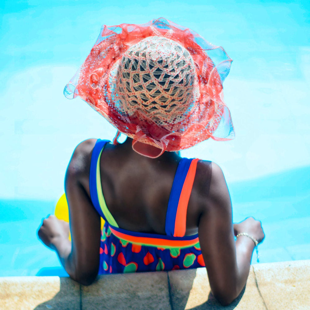 Black weaves at the pool