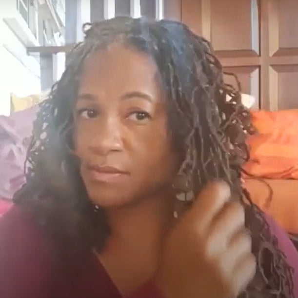Barrel Roll Curls in Micro Locs
