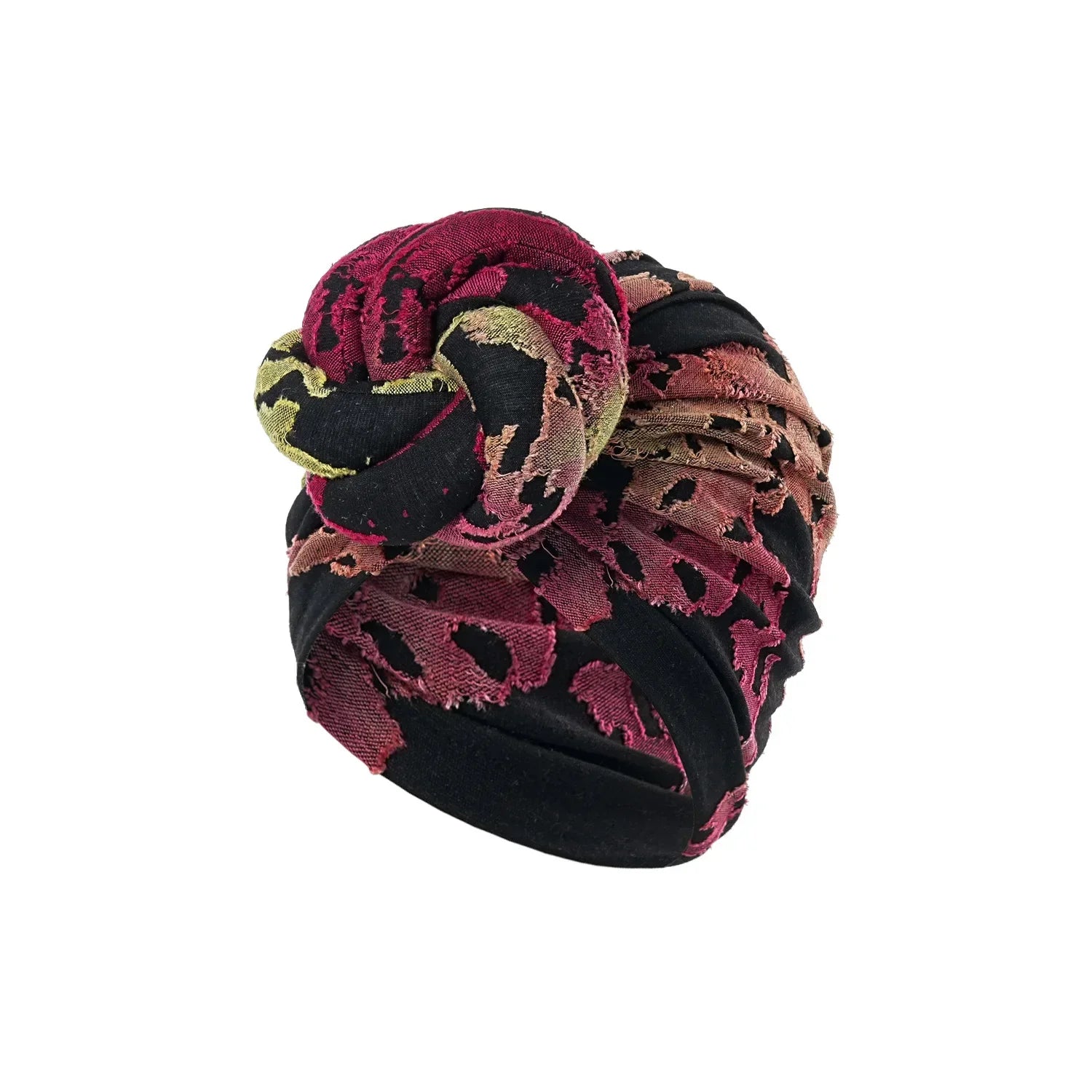 African Print Floral Turban – Pre-Tied Head Wrap