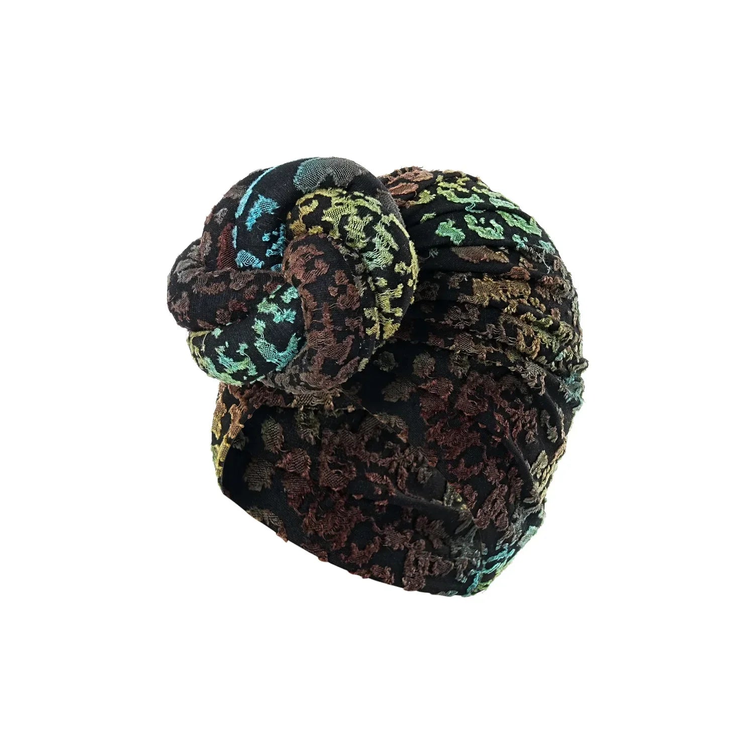 African Print Floral Turban – Pre-Tied Head Wrap