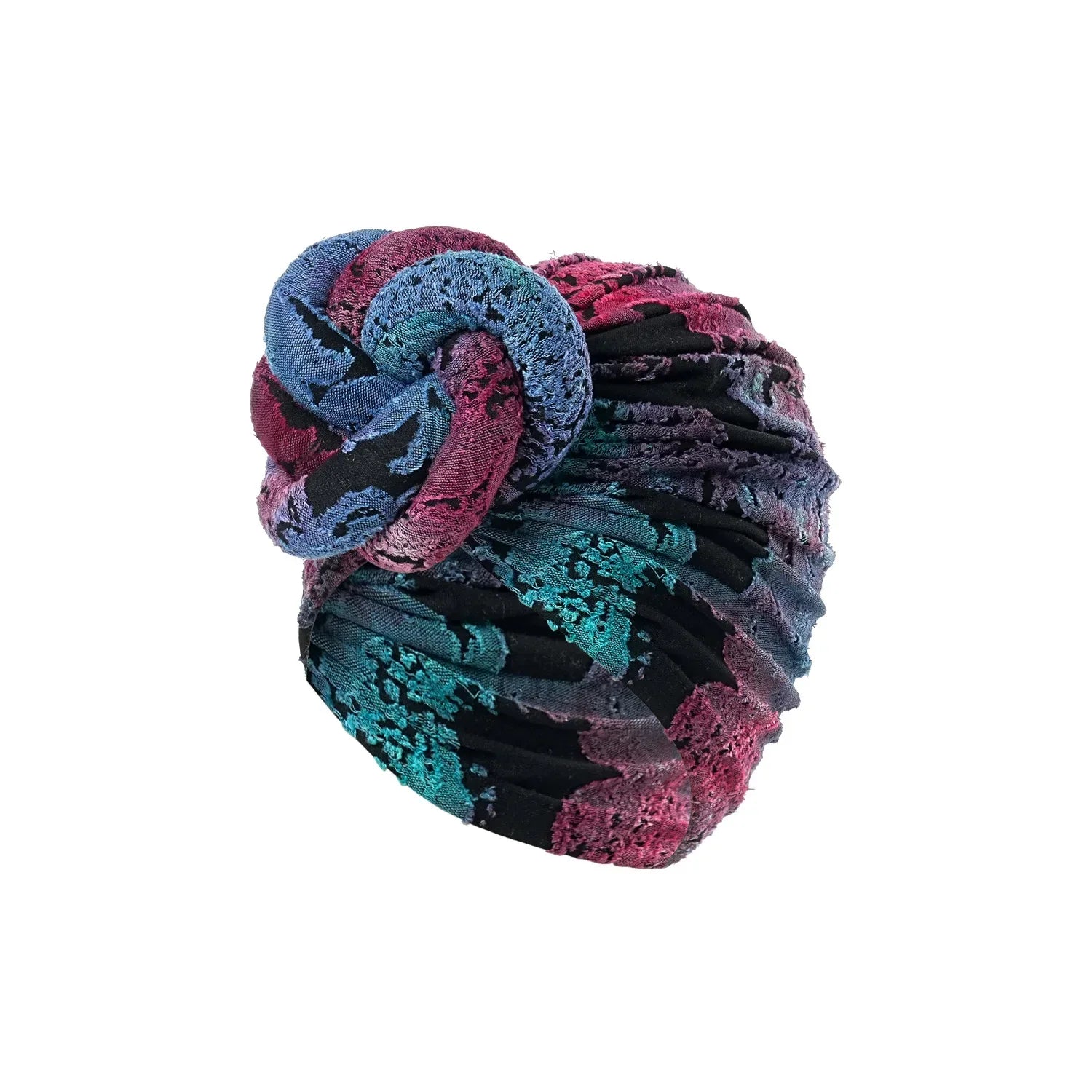 African Print Floral Turban – Pre-Tied Head Wrap