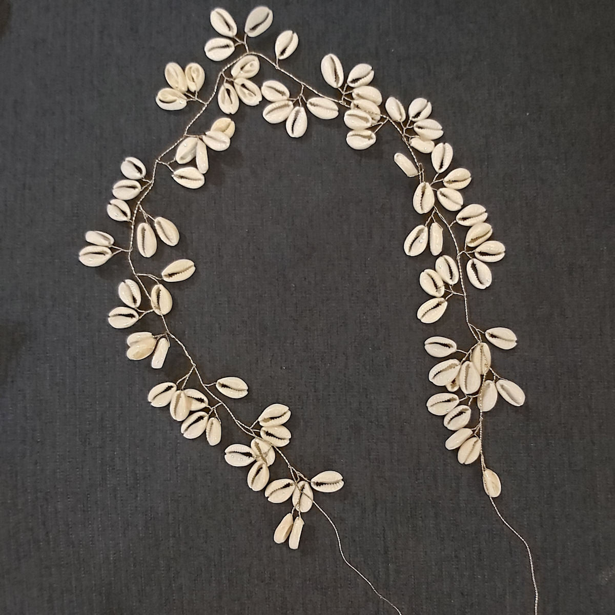 Handmade Cowrie Shell Bridal Hair Vine for Locs & Natural Hairstyles