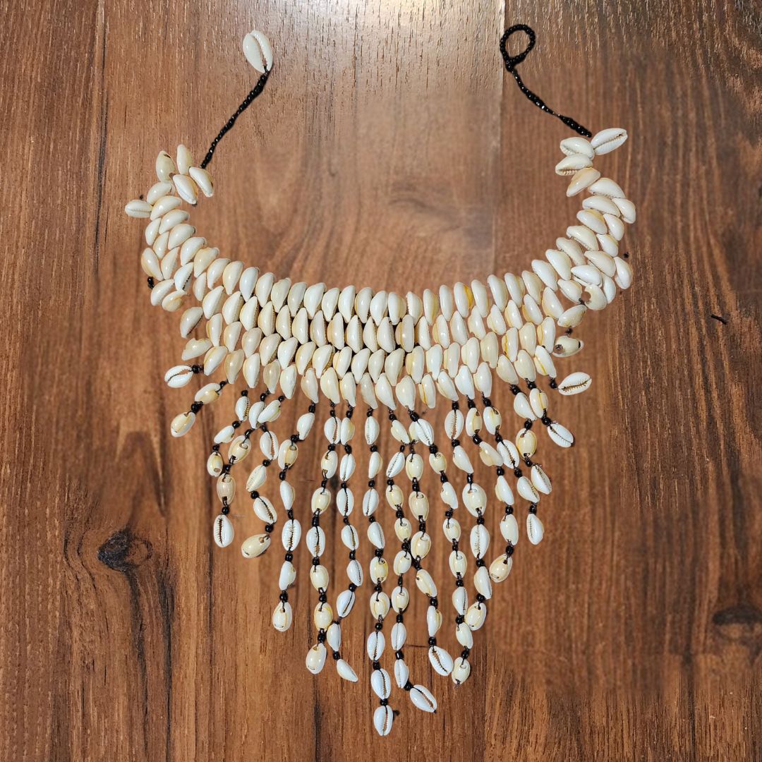 Cowrie shell deals statement necklace