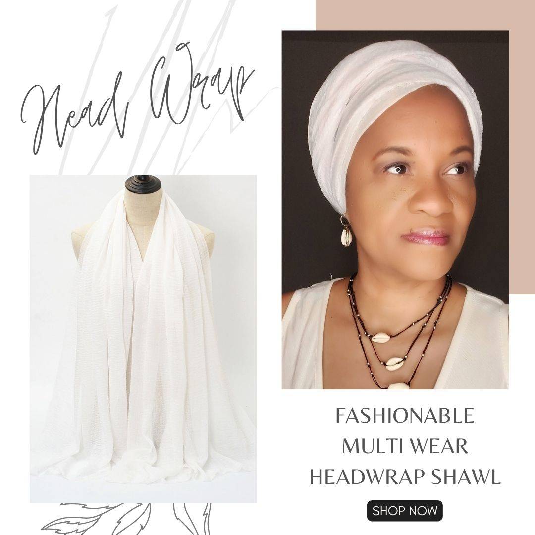 Fashionable Multi Wear Headwrap Scarf and Shawl
