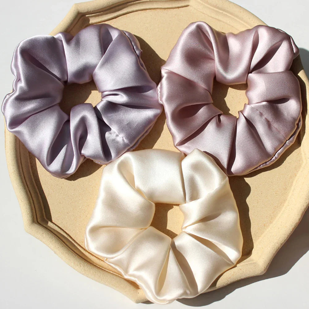 100% Mulberry Silk Scrunchies Extra Large 19 mm
