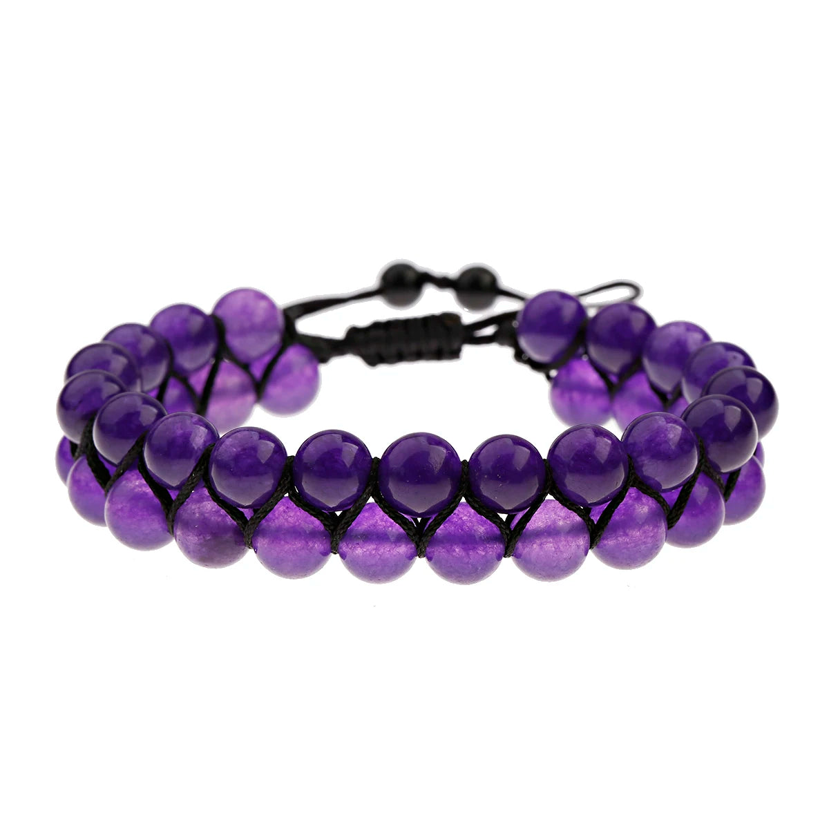 Vulcanic stone double beaded Hair Tie - Bracelet