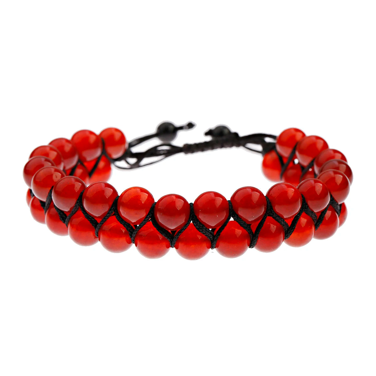 Vulcanic stone double beaded Hair Tie - Bracelet