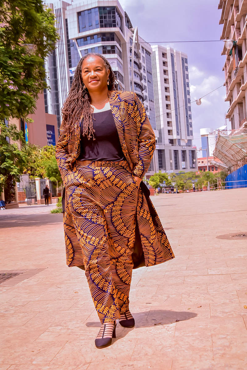 Mireille Liong-A-Kongwith the Kigali Signature 2-Piece Suit in the size small
