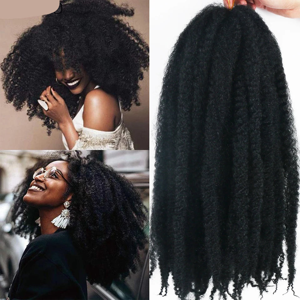 Marley Twist Crochet Hair in Black - Multiple Hairstyles