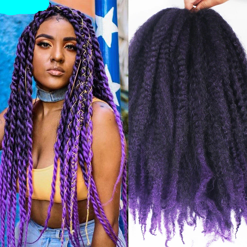Marley Twist Crochet Hair in Purple - Twist Hairstyle