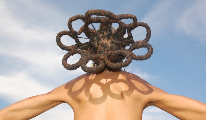 Locs in a crown from BAD Hair Uprooted