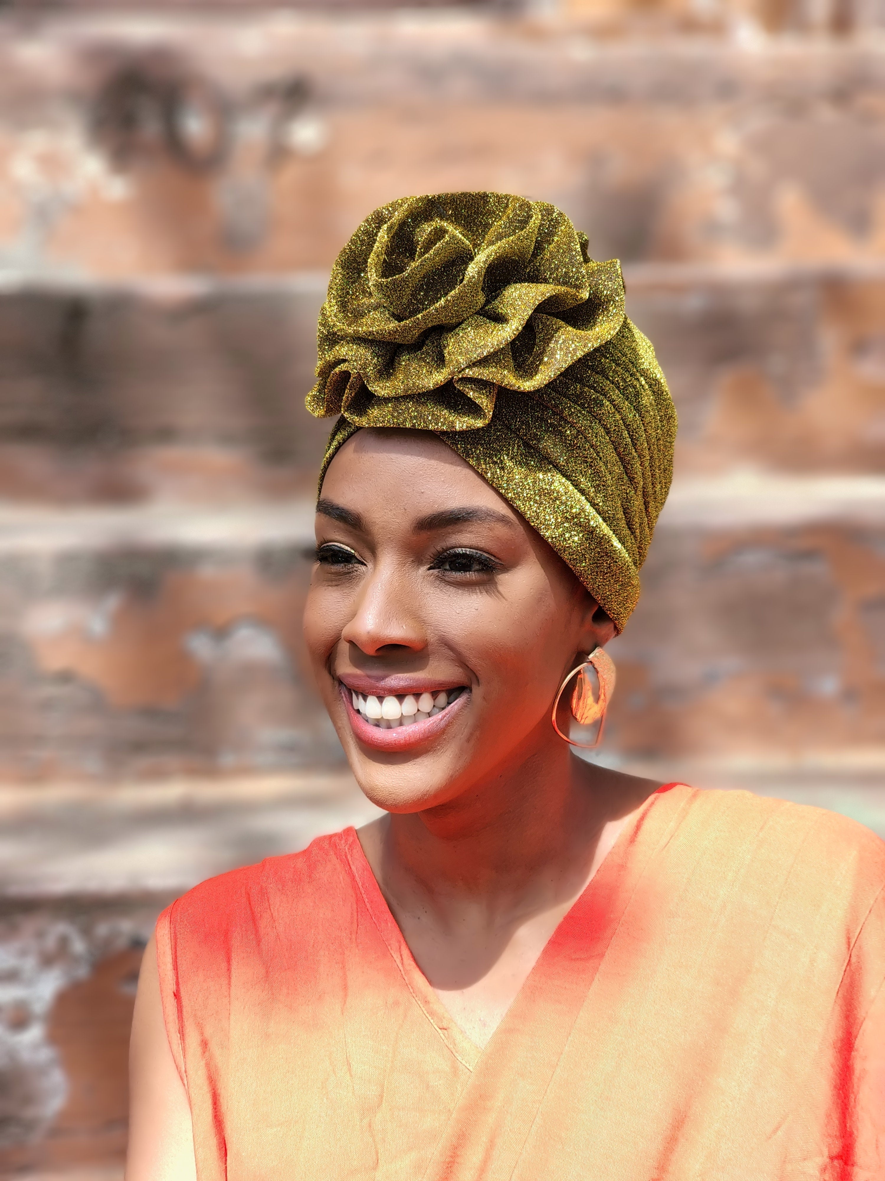 Prewrapped flower turban - WhatNaturalsLove.com