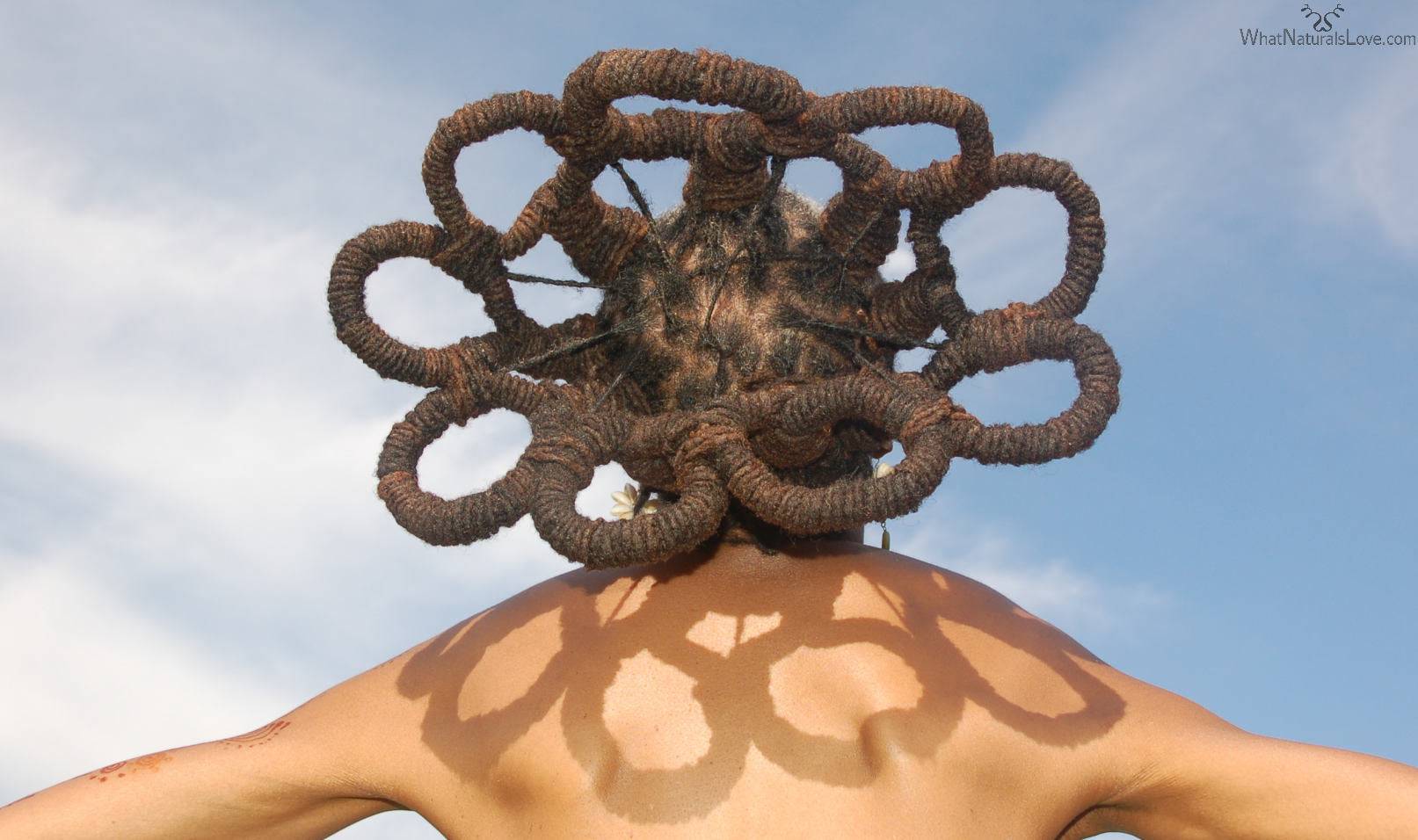 Crown of Locs hairstyle from the exhibition BAD Hair Uprooted