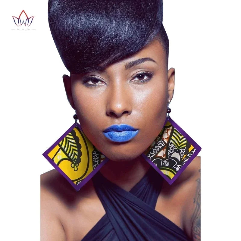 Handmade African Fabric Earrings With Tassels