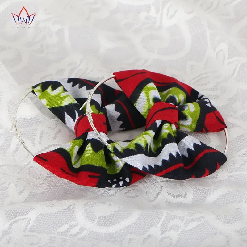 Handmade African Fabric Earrings With Tassels