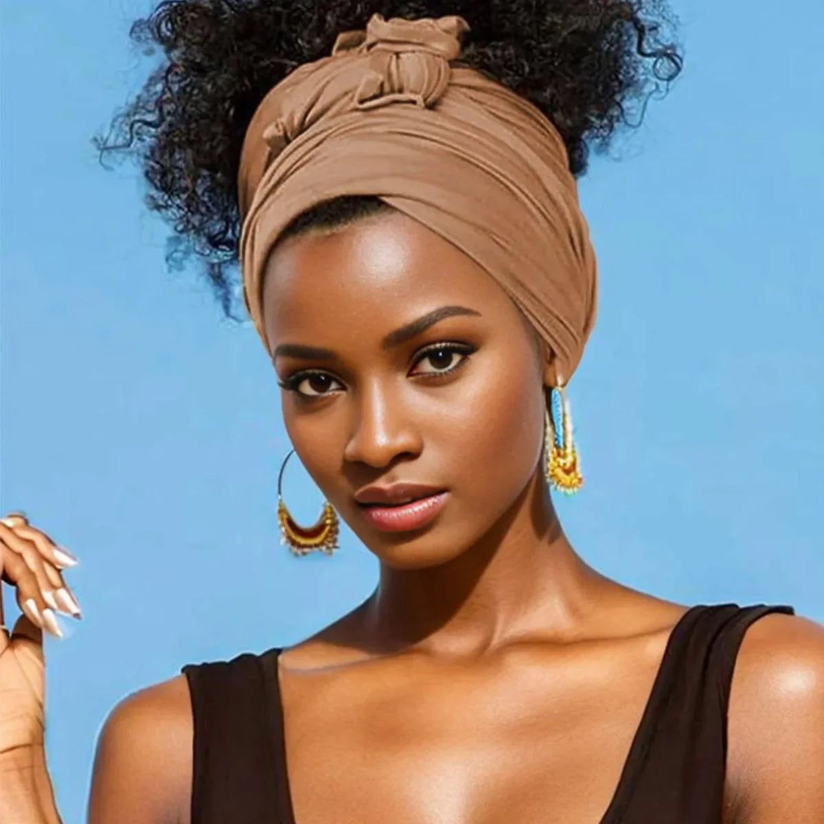Super Soft Extra Long Breathable Stretchy Jersey Turban Headband