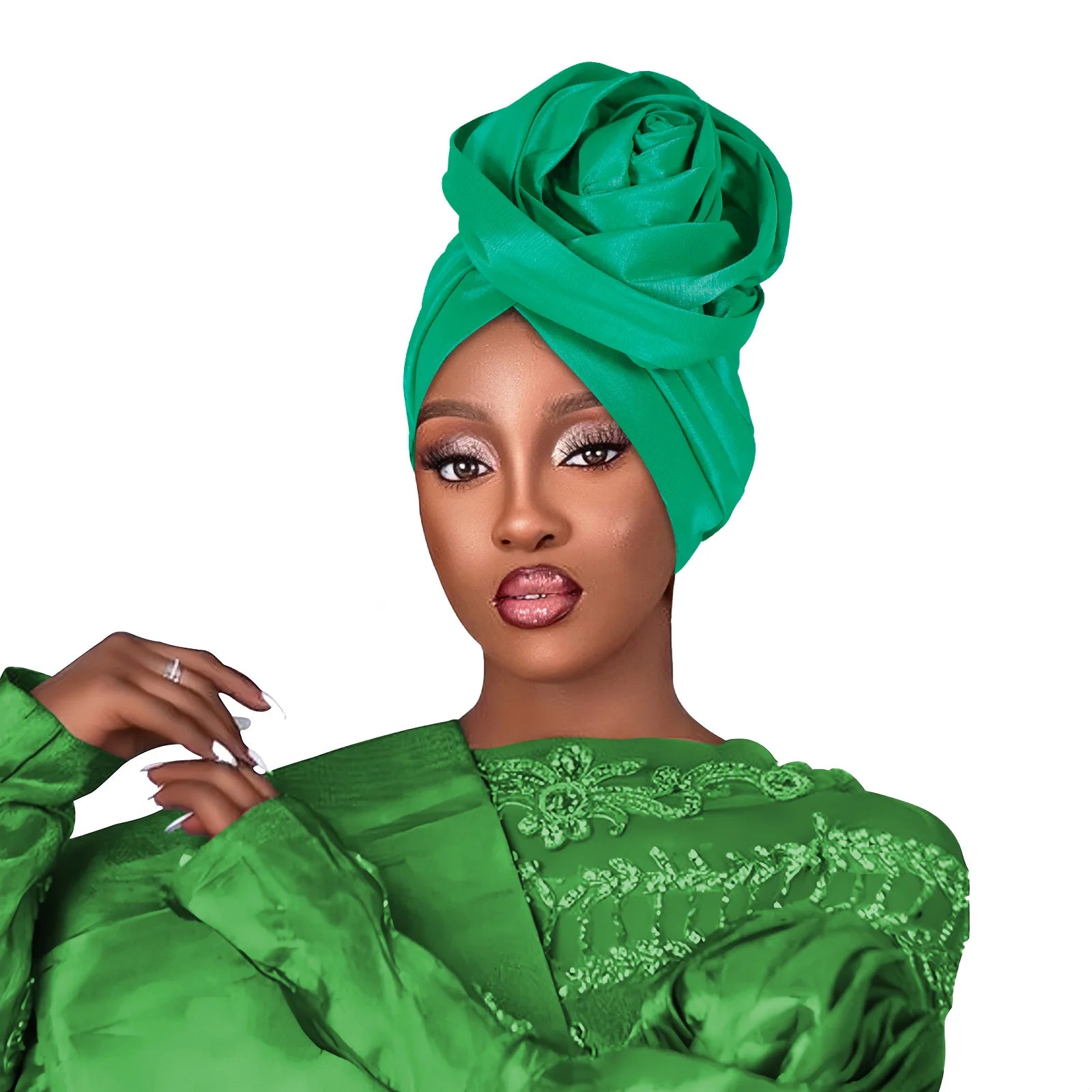 Floral Turban Hat - Stylish Modest Headwear for Special Events