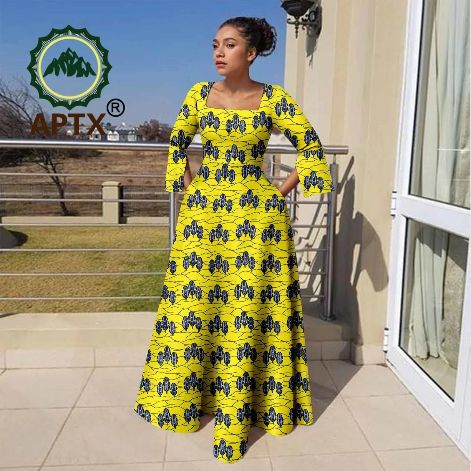 Ankara Maxi Dress with Pockets for Curvy bodies