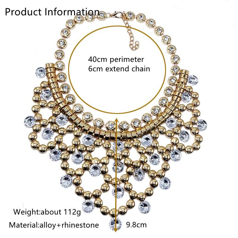 Golden Rhinestone Necklace