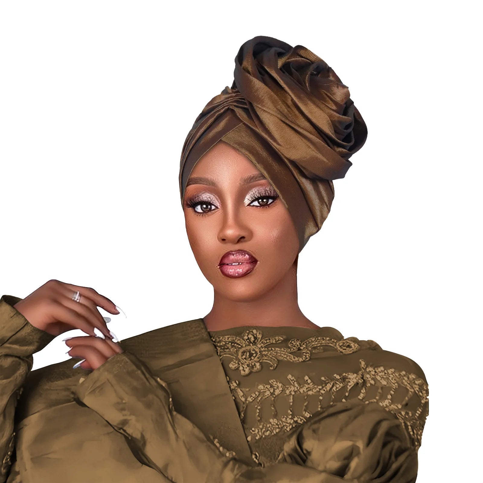 Floral Turban Hat - Stylish Modest Headwear for Special Events