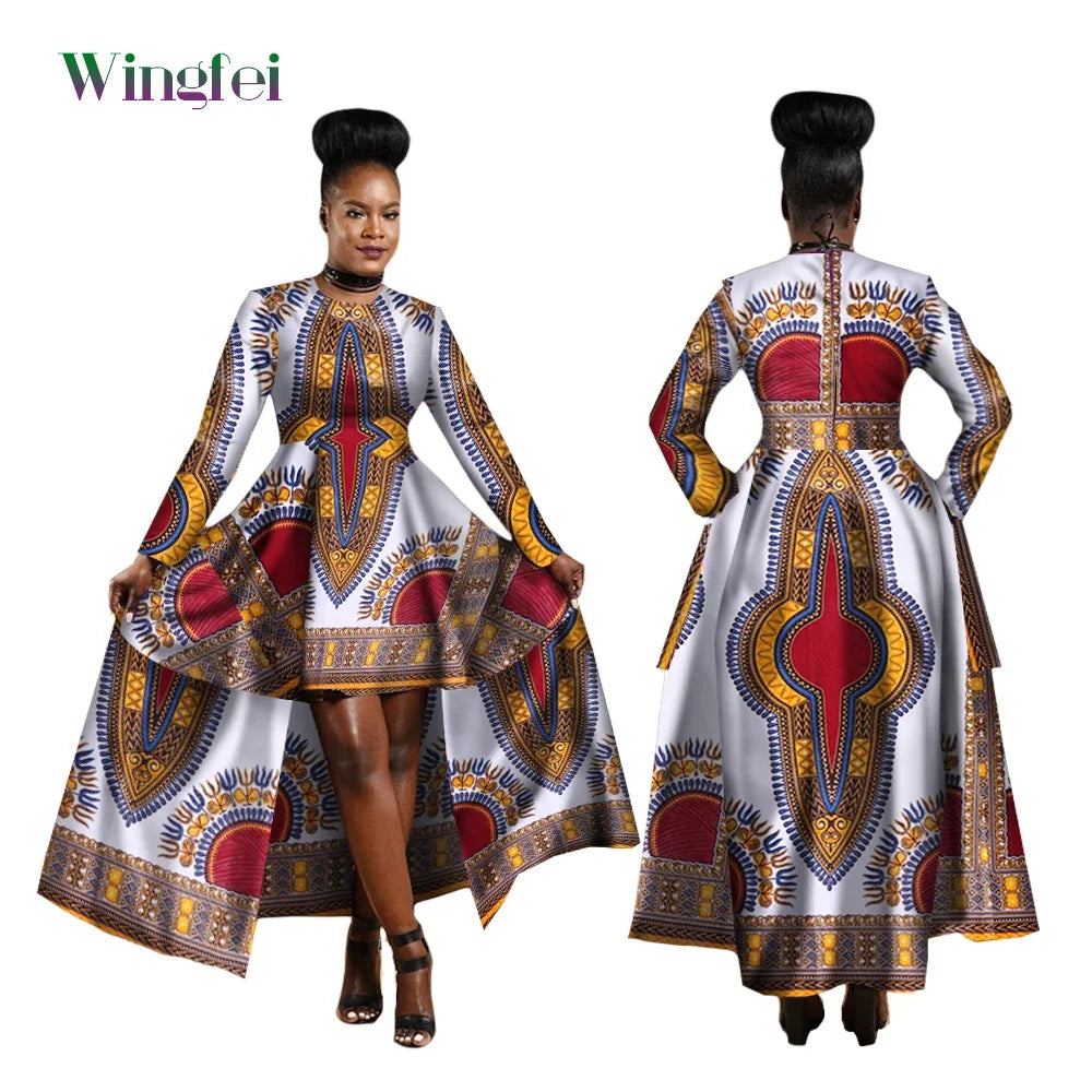 African Hi-Low Dashiki Dress - Super Elegant