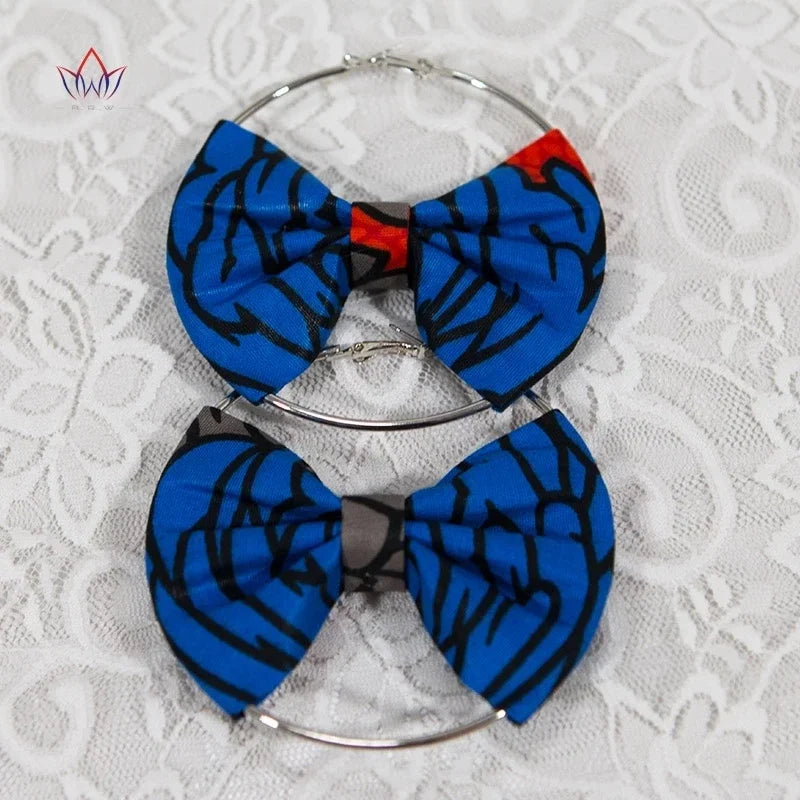 Handmade African Fabric Earrings With Tassels