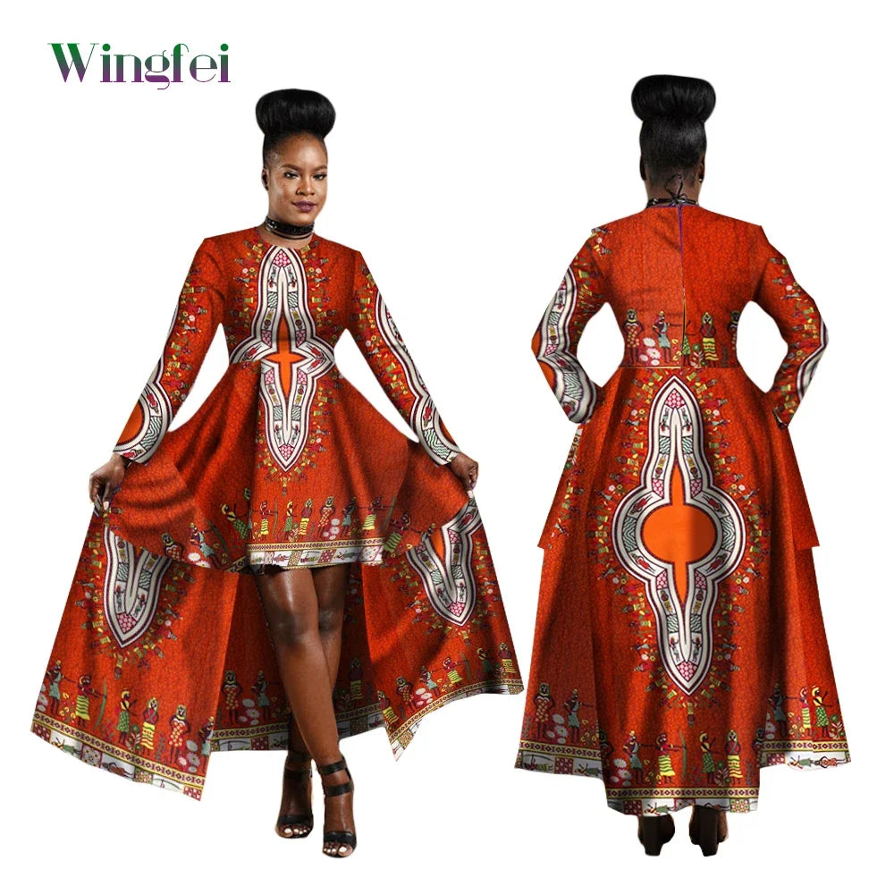 African Hi-Low Dashiki Dress - Super Elegant
