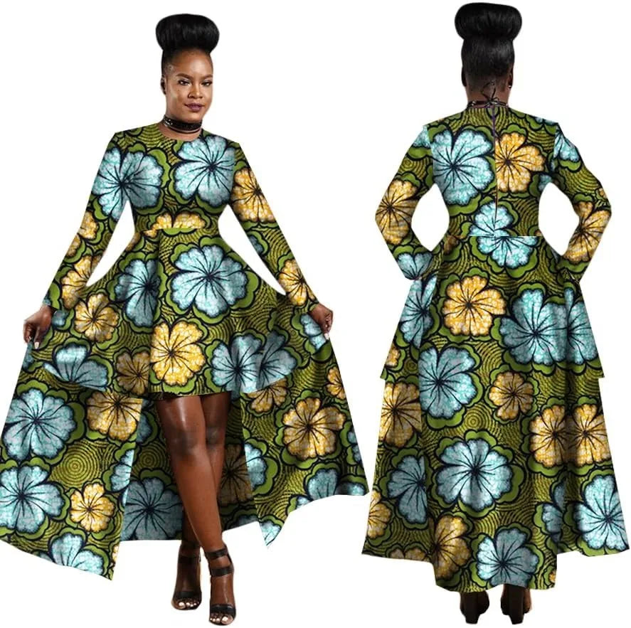 African High Low Dashiki Dress