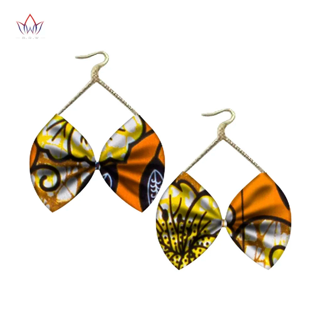 Handmade African Fabric Earrings With Tassels