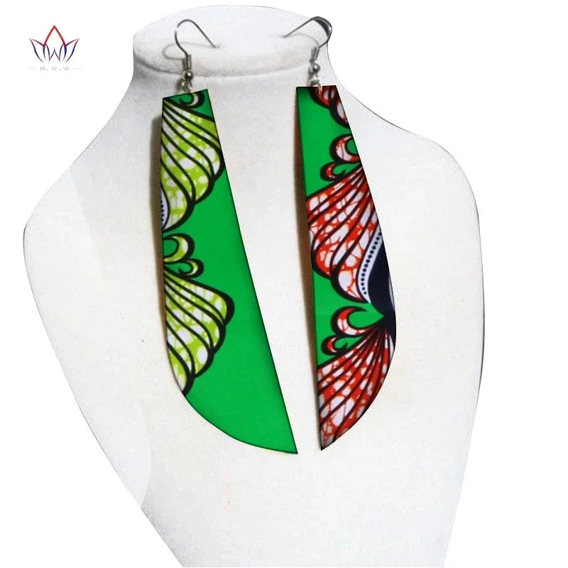 Handmade African Fabric Earrings With Tassels