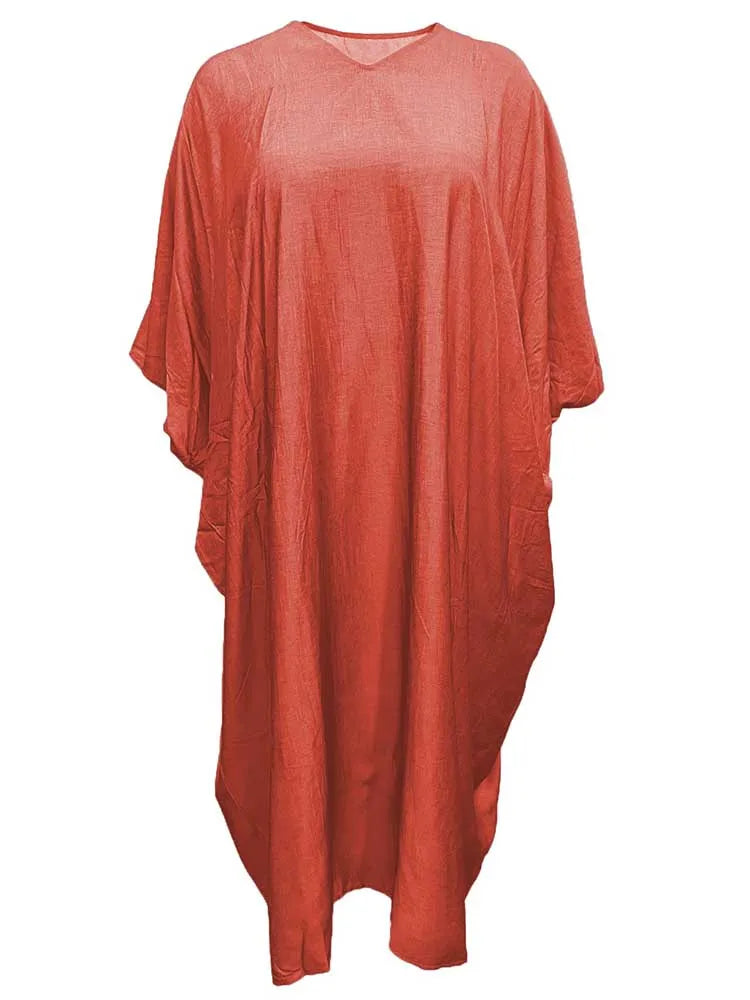 Indigo Flow Kaftan Maxi Dress