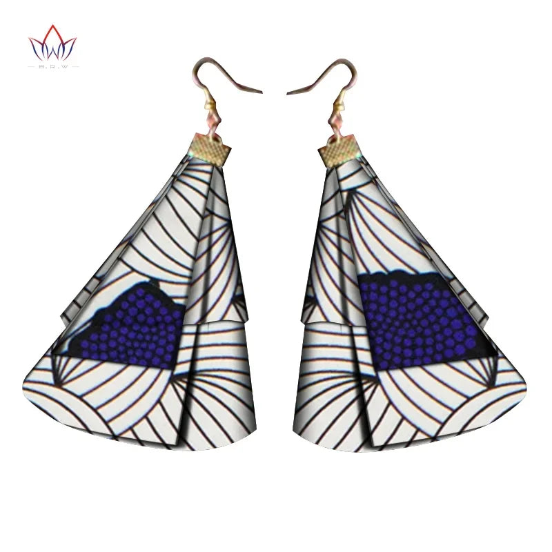 Handmade African Fabric Earrings With Tassels