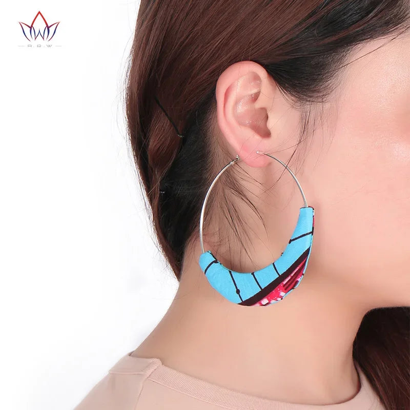 Handmade African Fabric Earrings With Tassels