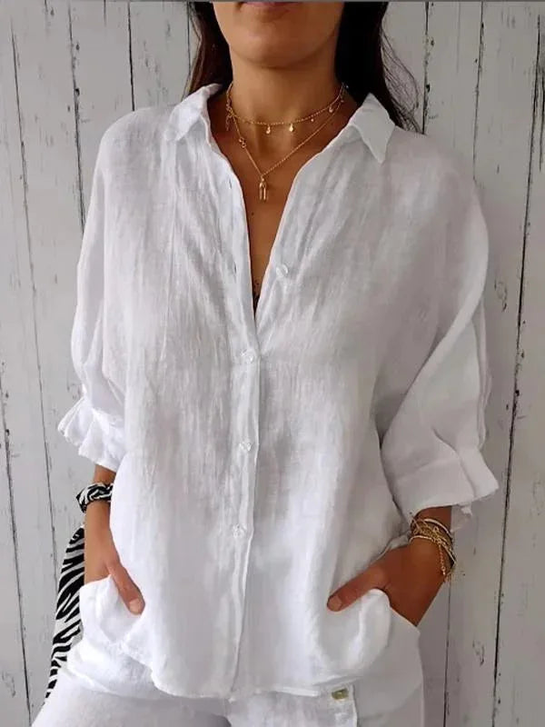 Luxury Linen Button-Down Shirt for Effortless Everyday Elegance