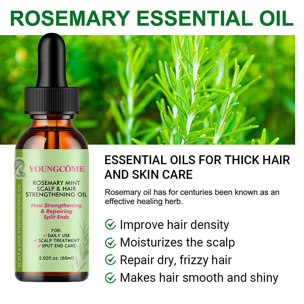 Rosemary mint hair care essential oil scalp hair