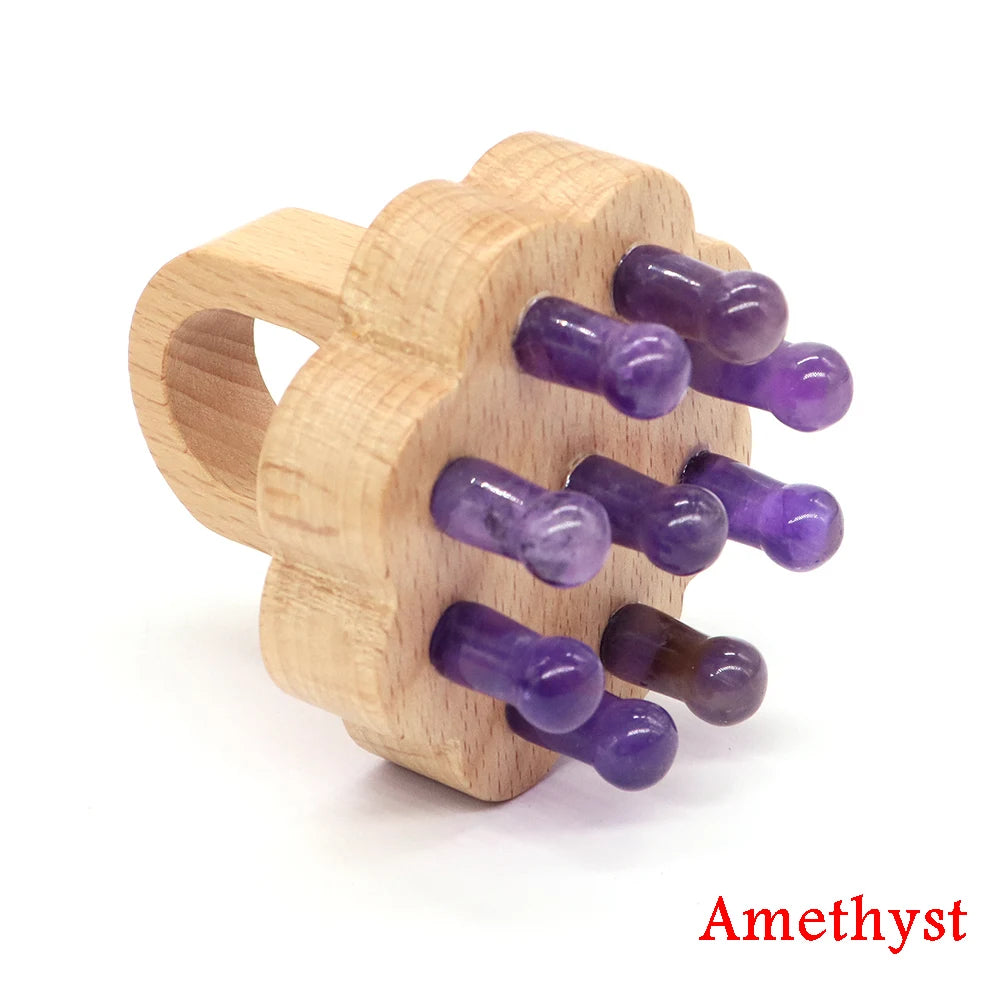 Healing Crystal Scalp Massager Tool