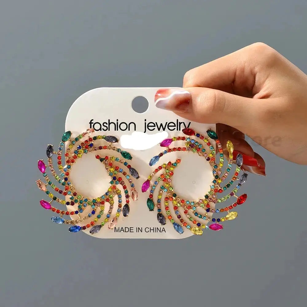 Golden Crystal earrings that add spark to your style