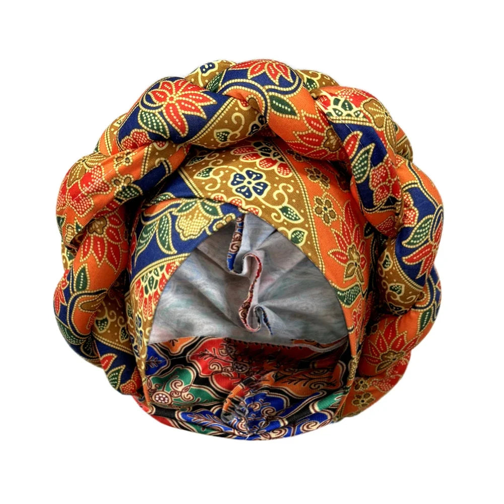 Ready-to-Wear Braided Headtie - Stylish Ankara Print Turban Hat for Weddings & Daily Wear