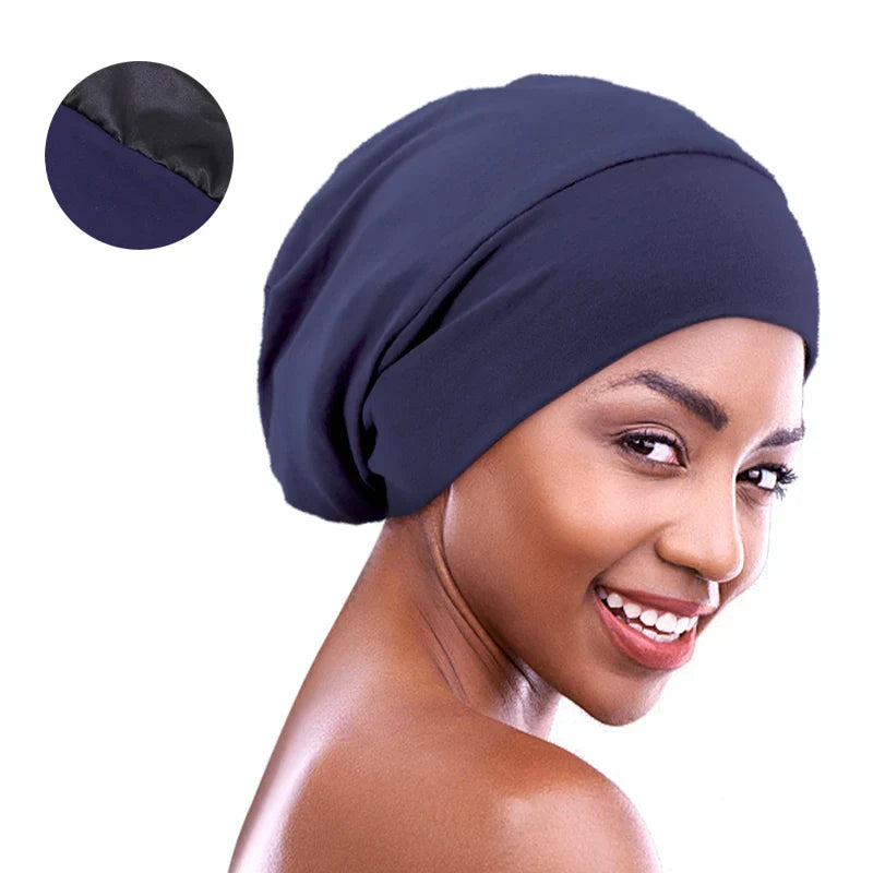 Satin-Lined Sleeping Beanie Cap