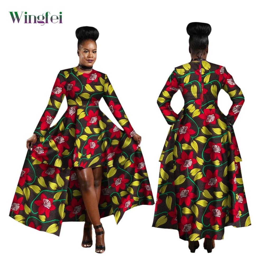 African Hi-Low Dashiki Dress - Super Elegant