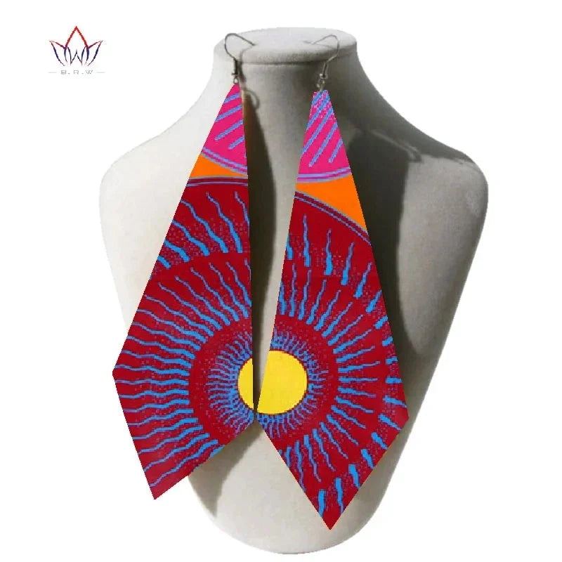 Handmade African Fabric Earrings With Tassels