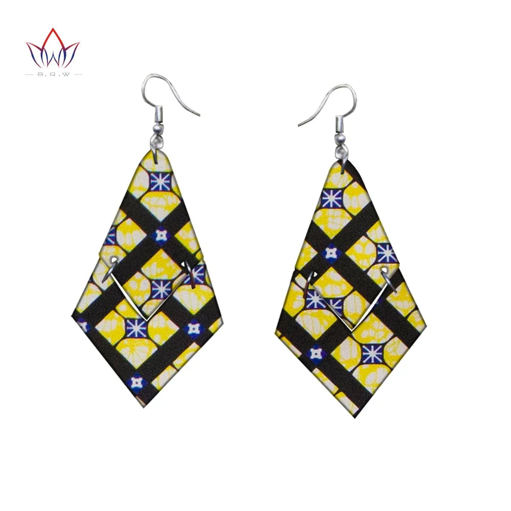 Handmade African Fabric Earrings With Tassels