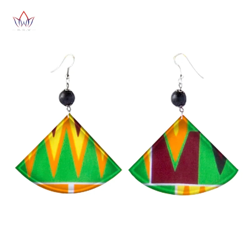 Handmade African Fabric Earrings With Tassels