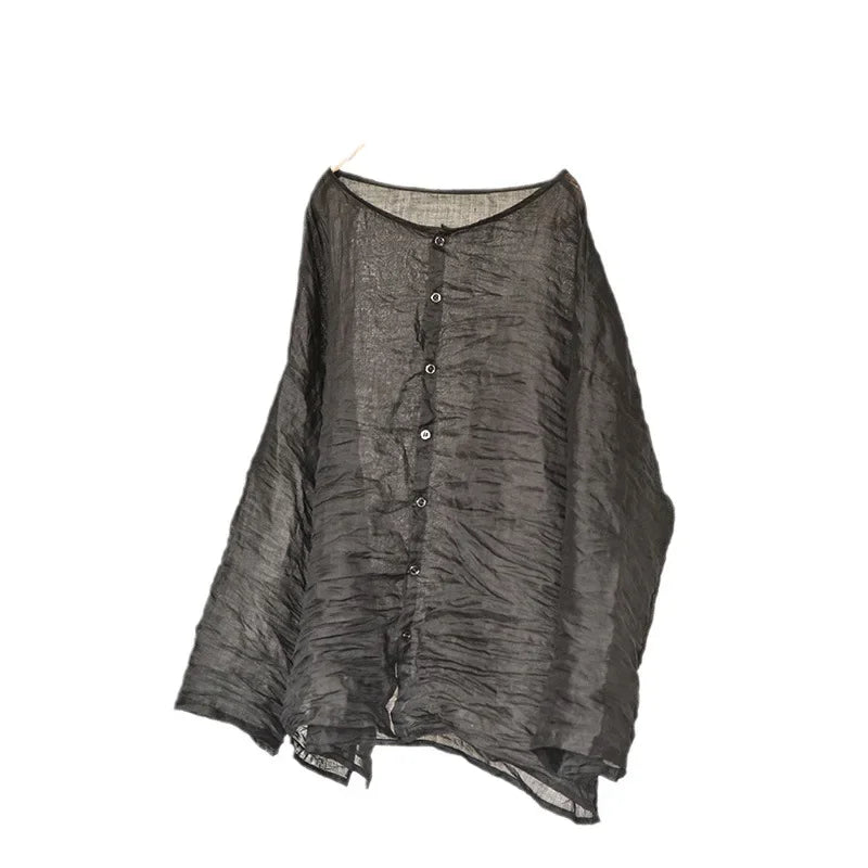 Vintage Linen Mori Blouse: Eco-Friendly Summer Fashion