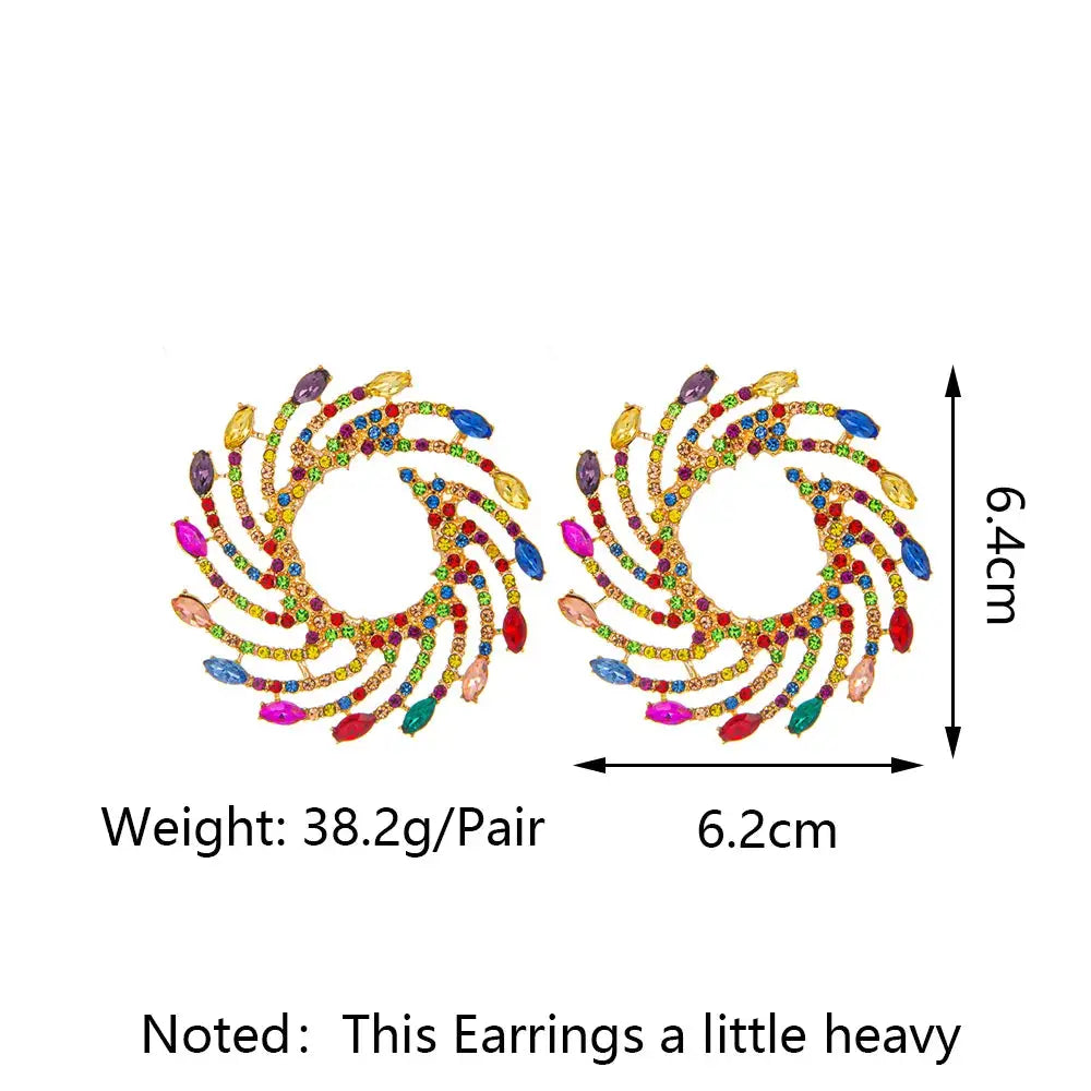 Golden Crystal earrings that add spark to your style