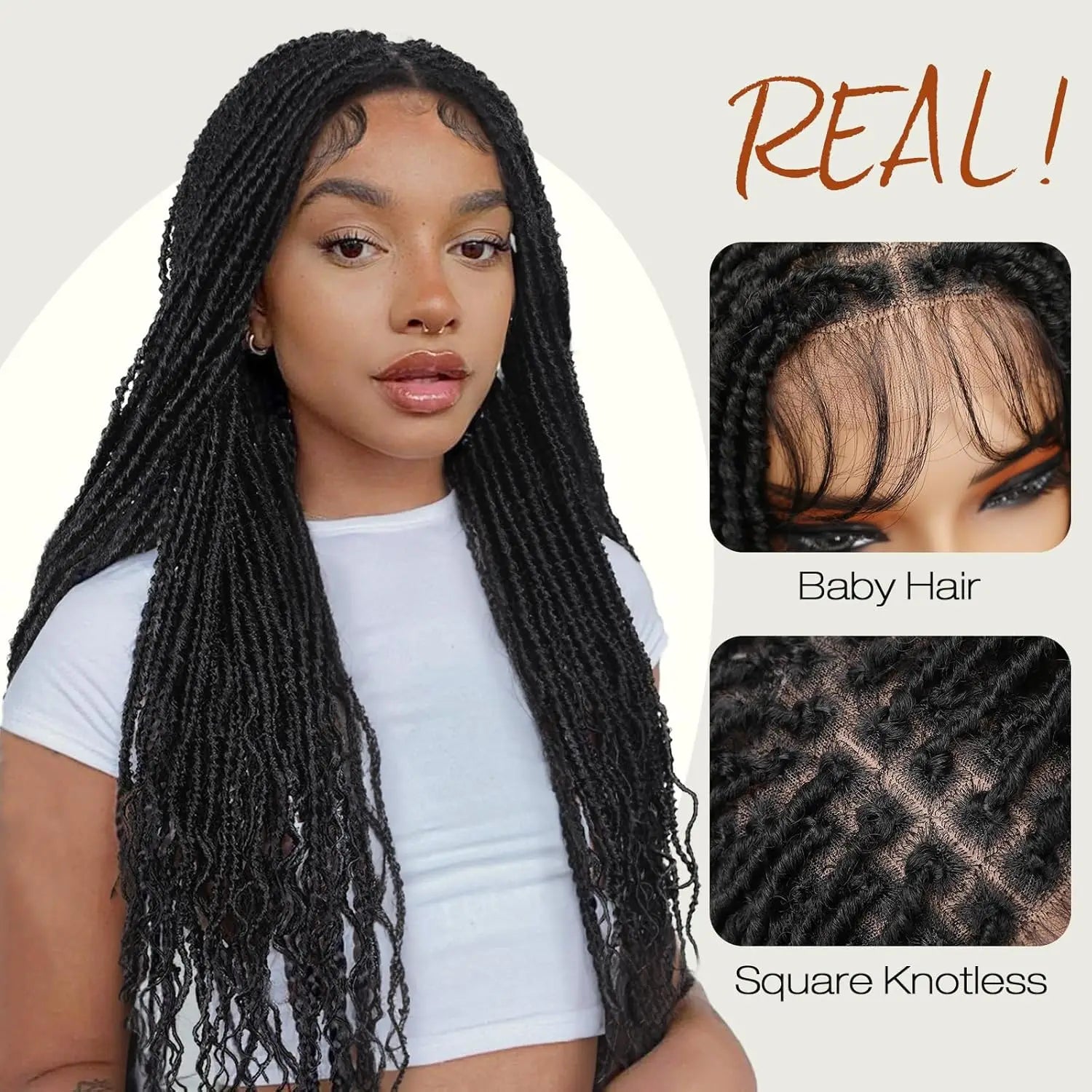 BoHo Faux Locs Full Lace Dreadlock Wig with Baby Hair