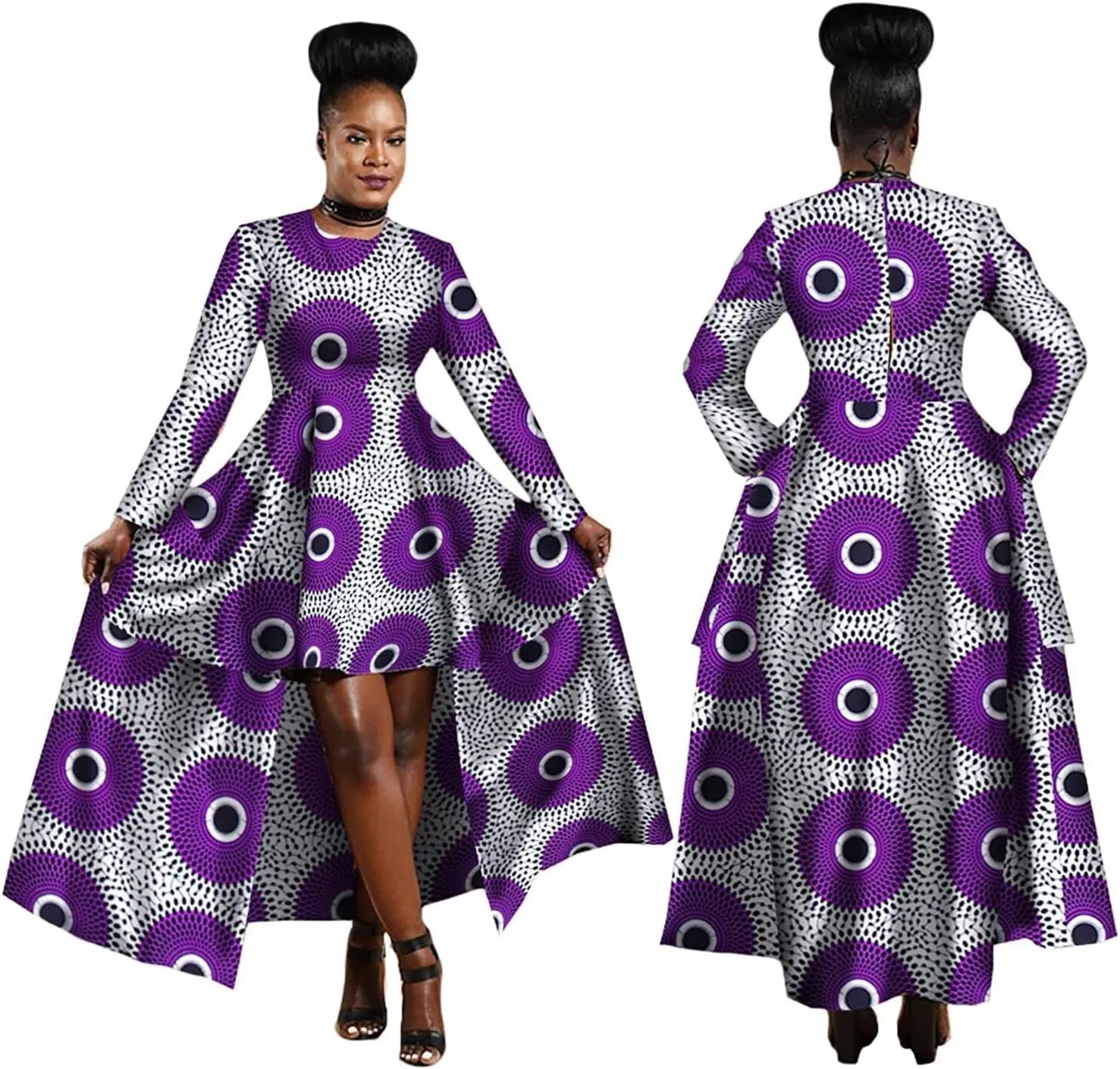 African Hi-Low Dashiki Dress - Super Elegant