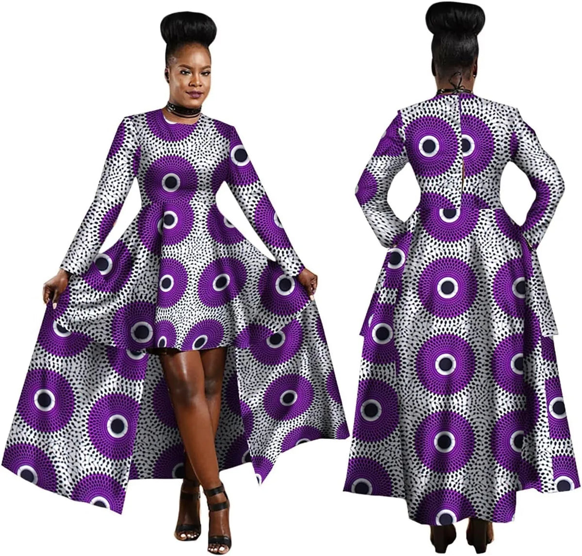 African High Low Dashiki Dress