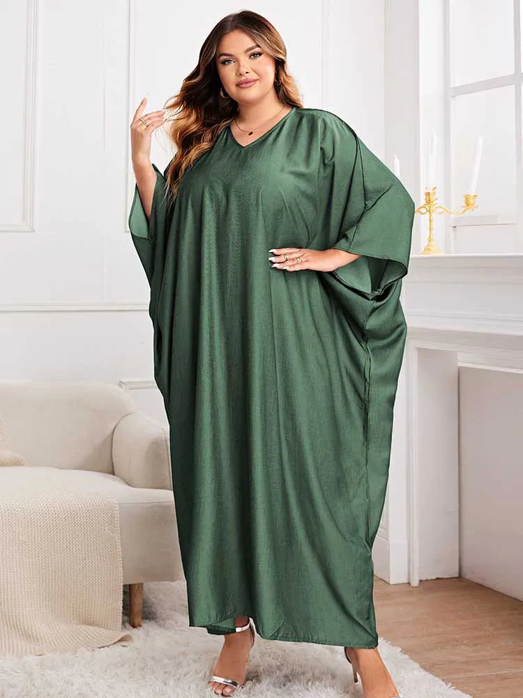 Indigo Flow Kaftan Maxi Dress