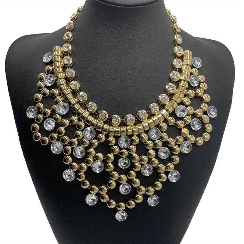 Golden Rhinestone Necklace